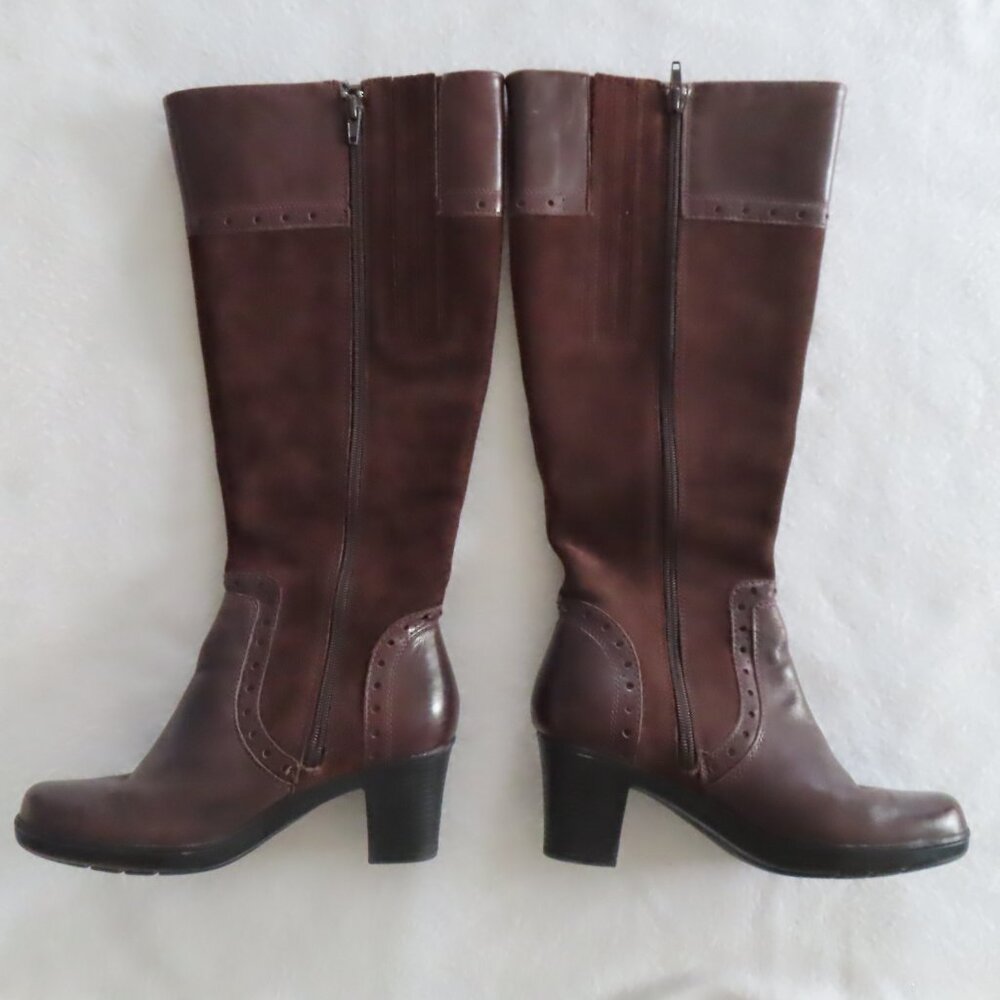 Classic Brown Knee-High Women's Leather Boots